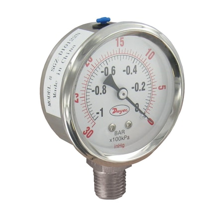 Industrial Pressure Gage, 25 Ss Gage